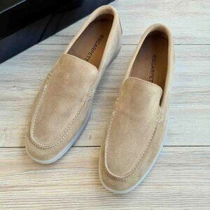 Scarpetto Men’s Suede Leather Yacht Loafers Slip-On Premium – Size 42